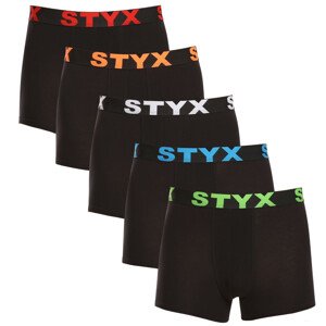 5PACK pánské boxerky Styx sportovní guma černé (5G9602) M