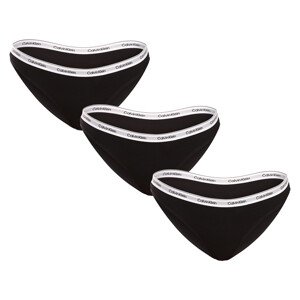 3PACK dámská tanga Calvin Klein černé (QD5209E-UB1) S