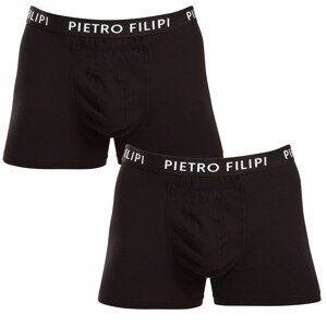 2PACK pánské boxerky Pietro Filipi černé (2BCL002) L