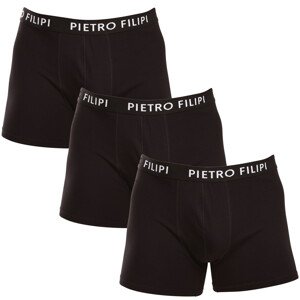 3PACK pánské boxerky Pietro Filipi černé (3BCL002) XL