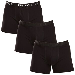3PACK pánské boxerky Pietro Filipi černé (3BCL005) L