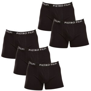 5PACK pánské boxerky Pietro Filipi černé (5BCL002) XL