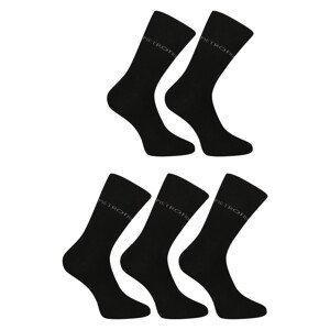 5PACK ponožky Pietro Filipi vysoké bambusové černé (5PBV001) XL