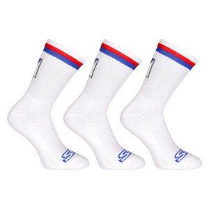 3PACK ponožky Styx vysoké bílé trikolóra (3HV10111) M