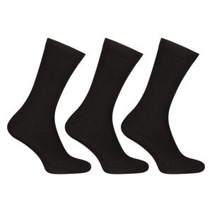 3PACK ponožky Nedeto vysoké bambusové černé (3PBV01) M