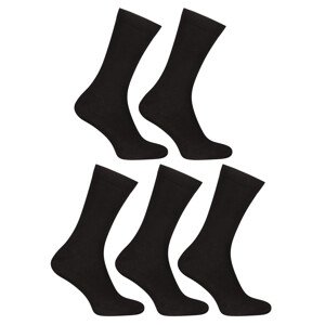 5PACK ponožky Nedeto vysoké bambusové černé (5PBV01) M