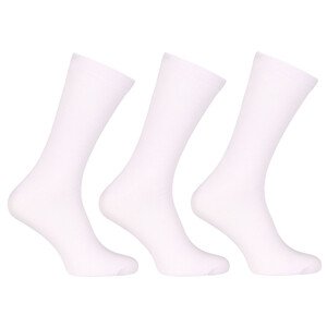 3PACK ponožky Nedeto vysoké bambusové bílé (3PBV02) M