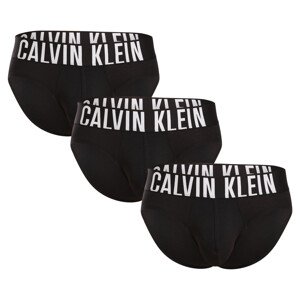 3PACK pánské slipy Calvin Klein černé (NB3607A-UB1) S