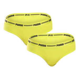2PACK dámské kalhotky brazilky Puma žluté (603043001 021) XL