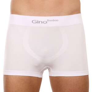 Pánské boxerky Gino bezešvé bambusové bílé (53004) S