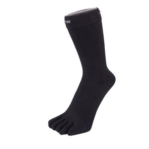 TOETOE ESSENTIAL- Hedvábné prstové ponožky do půli lýtek - Černé Velikost ponožek: 36-38
