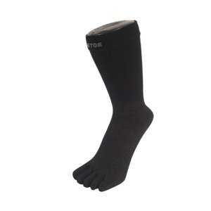 TOETOE Zdravotní prstové ponožky se stříbrem - Černé Velikost ponožek: 42-48