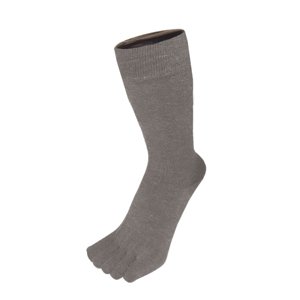 TOETOE Trekové prstové ponožky Vlněné prstové do půli lýtek - šedé Velikost ponožek: 36-38