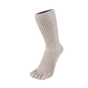 TOETOE Sportovní prstové ponožky golfové do půli lýtek - Cream Velikost ponožek: 35-38