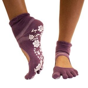 TOETOE Protiskluzové prstové ponožky na Jógu a Pilates  Serene kotníkové - Lilac Velikost ponožek: 35-38