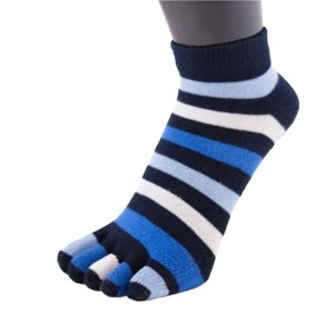 TOETOE ESSENTIAL - Prstové ponožky kotníkové - Denim proužkované Velikost ponožek: 35-46