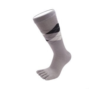TOETOE ESSENTIAL - Prstové ponožky pánské Argyle - šedé - Černé - Light šedé Velikost ponožek: 41-48