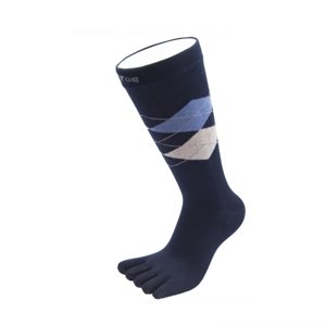 TOETOE ESSENTIAL - Prstové ponožky pánské Argyle - Navy - šedé - Light Velikost ponožek: 41-48