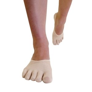 TOETOE ESSENTIAL - Prstové ponožky Hedvábné prstové ponožky Foot Cover - béžové Velikost ponožek: 35-38