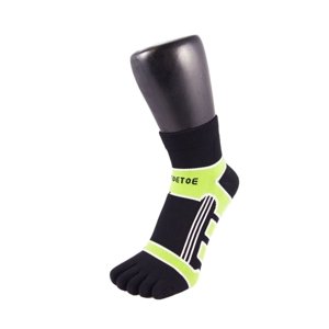 TOETOE Sportovní prstové ponožky z mikrovláken běžecké Trainer - zelené Velikost ponožek: 39-43