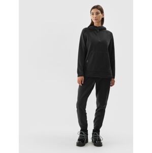 Dámské fleecové kalhoty typu jogger - černé
