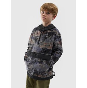 Chlapecký fleece regular s kapucí- multibarevný