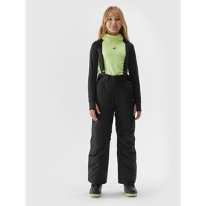 Dívčí lyžařské kalhoty se šlemi membrána 8000 - černé