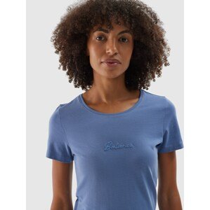 Dámské tričko slim z organické bavlny - modré