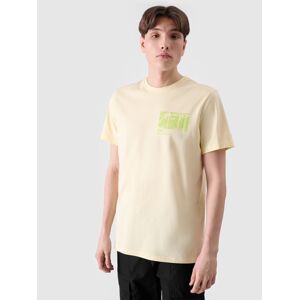 Pánské tričko regular s potiskem - žluté